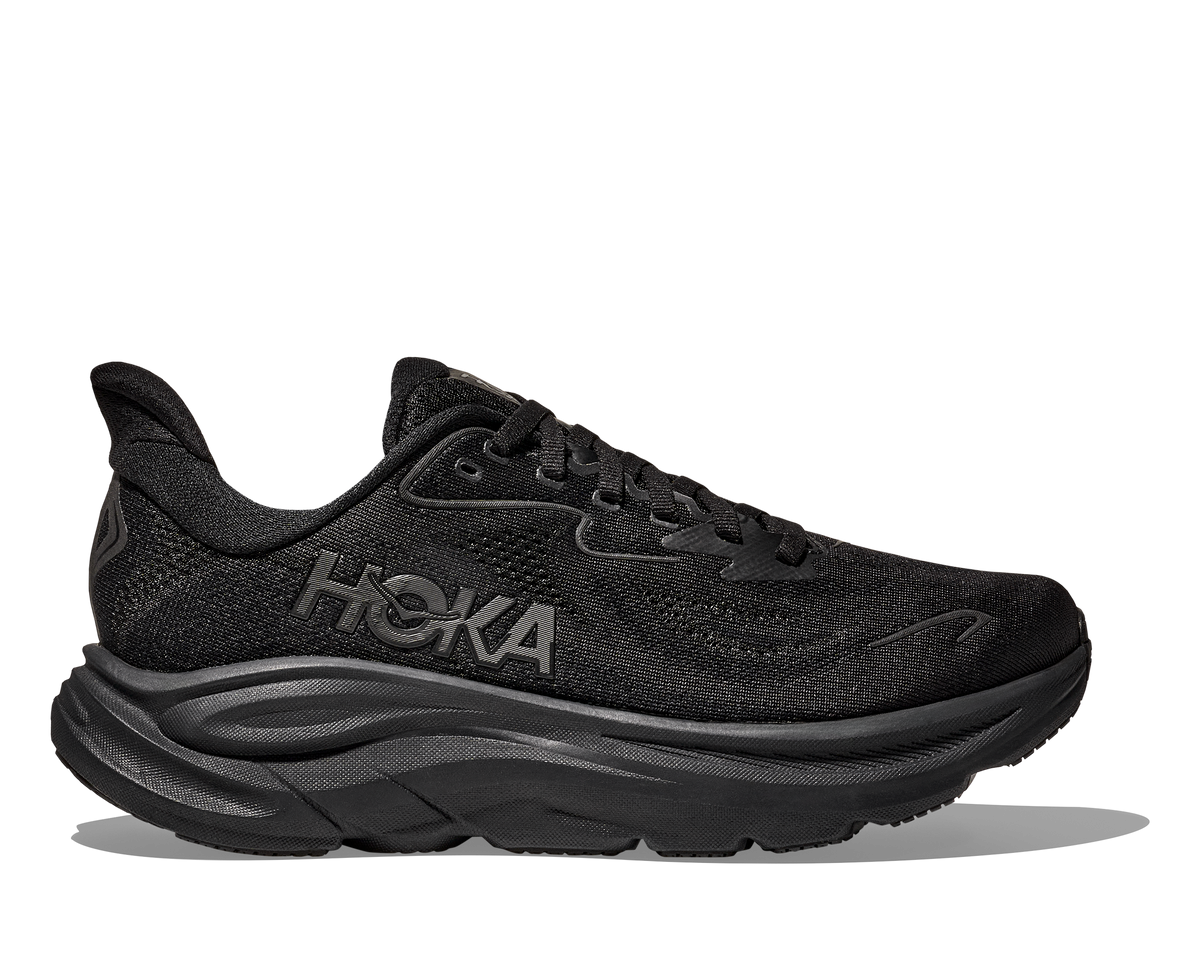 HOKA Women's Clifton 10 - BLACK / BLACK (Wide)