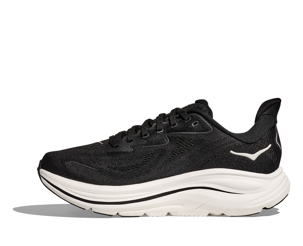 HOKA Women's Clifton 10 - BLACK / WHITE (Wide)