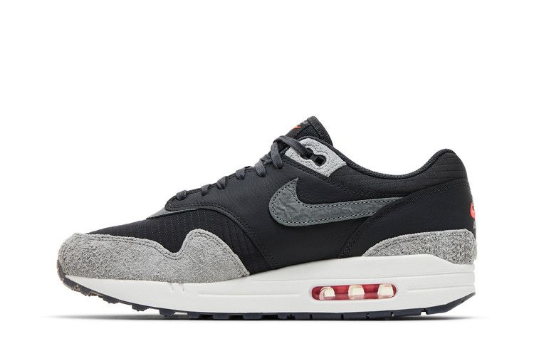 Nike Air Max 1 Premium 'Dark Smoke Grey Flash Crimson'
