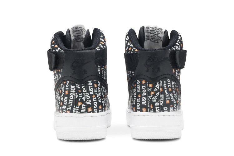 Nike Wmns Air Force 1 High 'Just Do It' — Black/Black-White