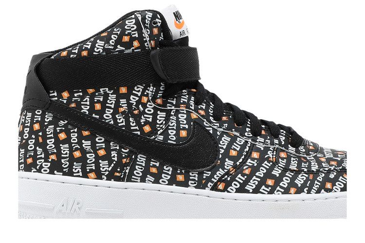 Nike Air Force 1 High '07 LV8 'Just Do It' — Black/White-Total Orange