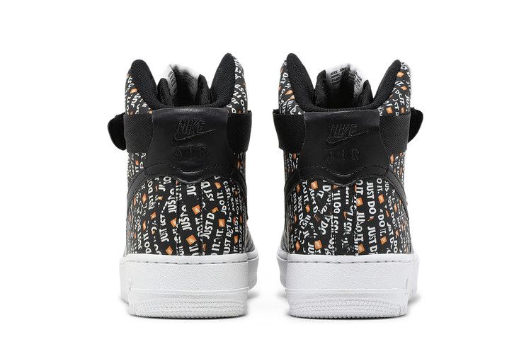 Nike Air Force 1 High '07 LV8 'Just Do It' — Black/White-Total Orange