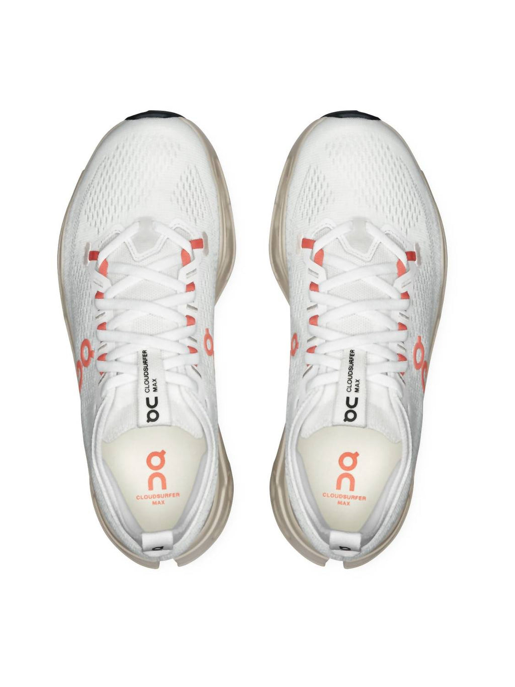 Women's Cloudsurfer Max Running Shoes In Ivory/salmon