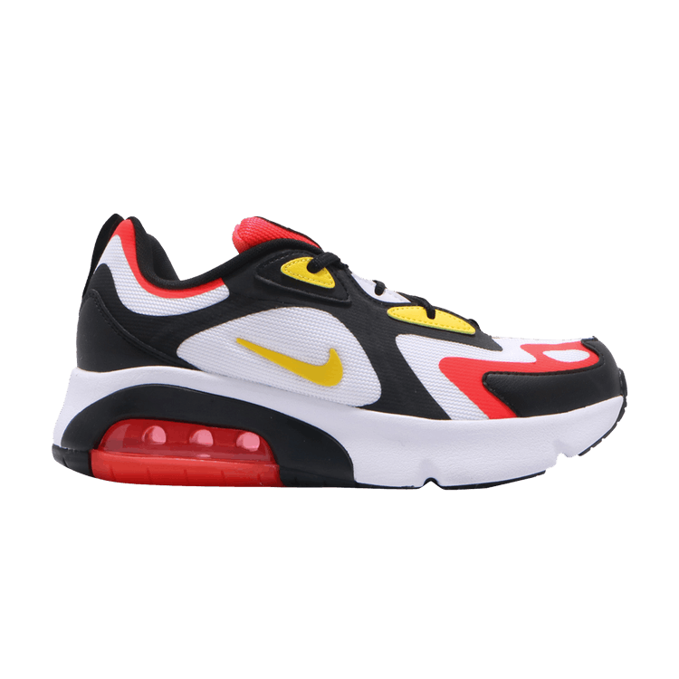 Nike Air Max 200 GS 'Black' — Black/Chrome Yellow/White