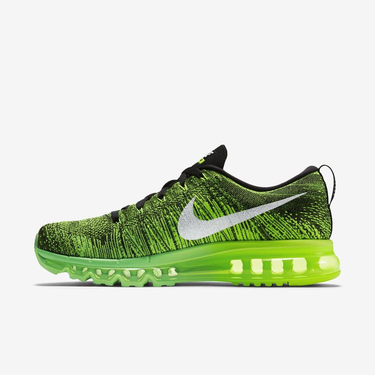 Nike Flyknit Air Max — Black/Volt/Voltage Green/White