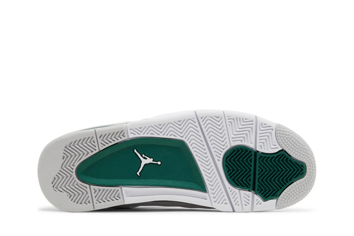 Air Jordan 4 Retro 'Oxidized Green' - Classic White Leather with Green Accents