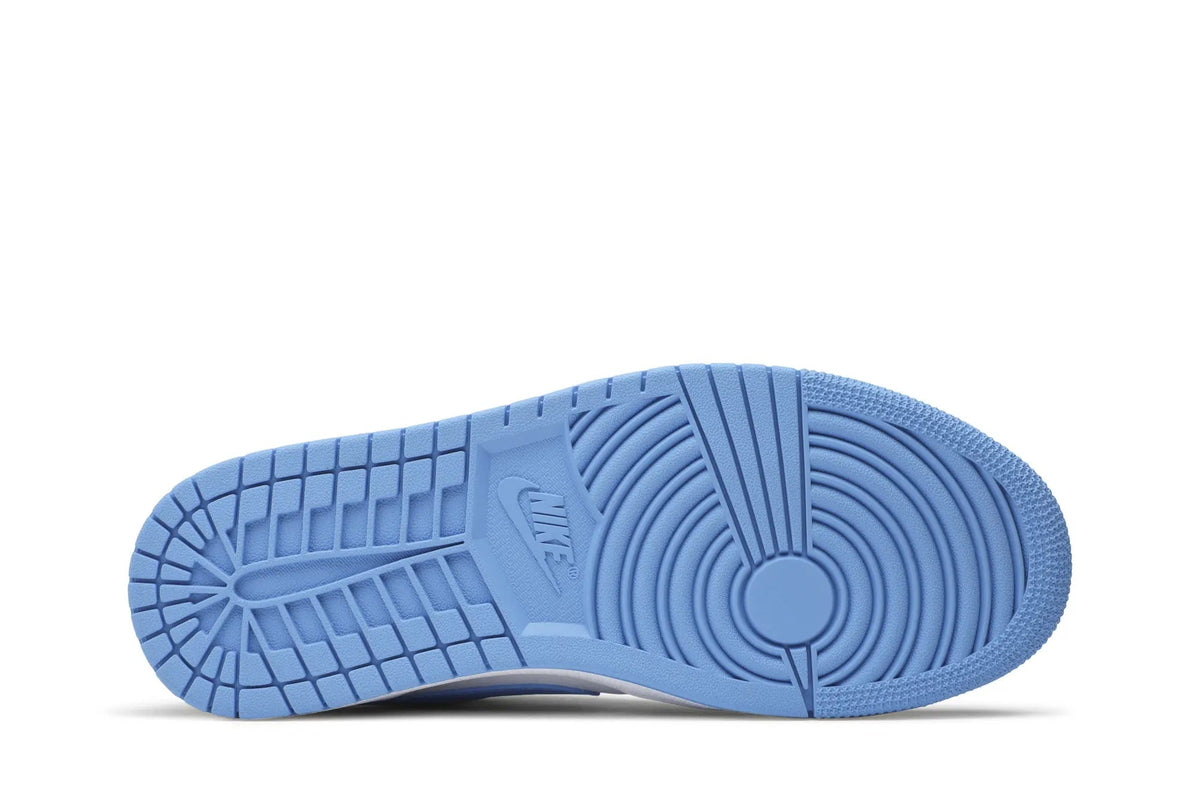 Women's Jordan 1 Low UNC - Classic University Blue & White Leather Sneakers
