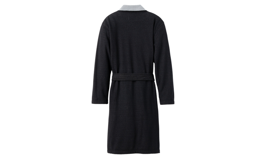 Robinson Soft Fleece Belted Robe "Black / Grey" 1096932 BHTHR